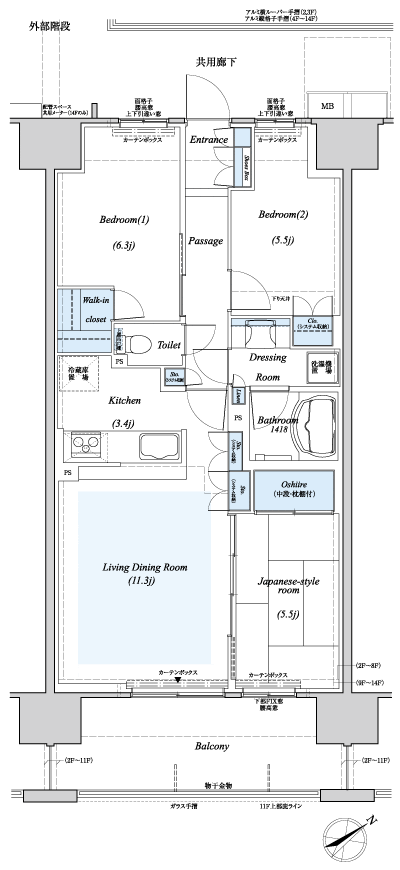Floor: 3LDK, occupied area: 71.24 sq m