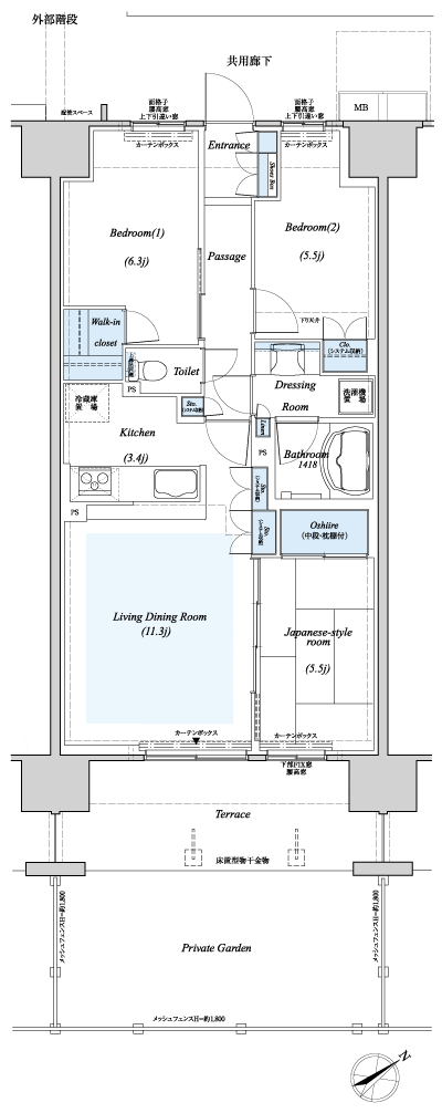 Floor: 3LDK, occupied area: 71.24 sq m