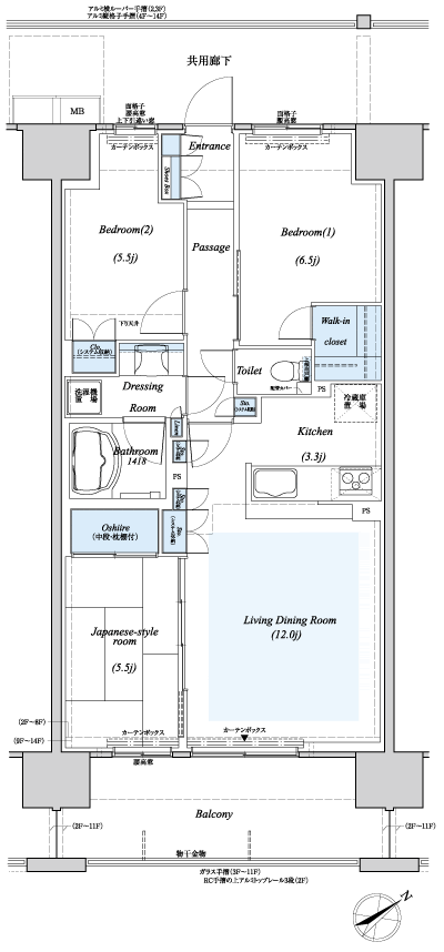 Floor: 3LDK, occupied area: 73 sq m