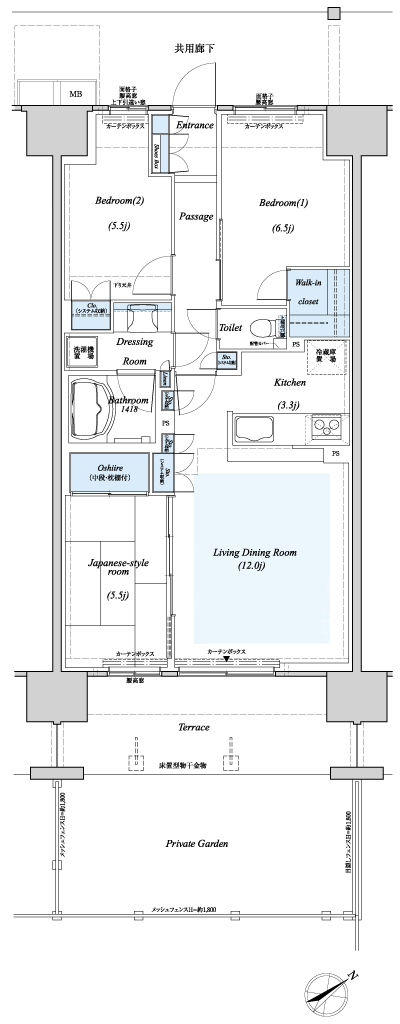 Floor: 3LDK, occupied area: 73 sq m