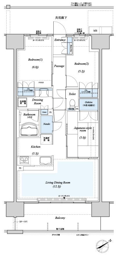 Floor: 3LDK, occupied area: 70.66 sq m