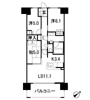 Floor: 3LDK, the area occupied: 68.9 sq m