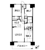 Floor: 3LDK, occupied area: 74.75 sq m