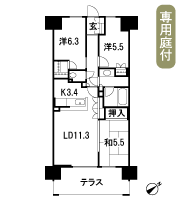 Floor: 3LDK, occupied area: 71.24 sq m