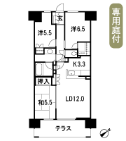 Floor: 3LDK, occupied area: 73 sq m