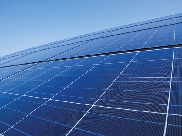 Rooftop solar panel installation Rendering