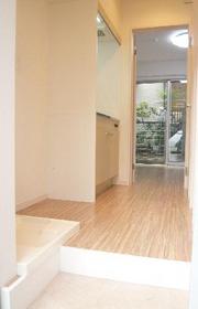 Entrance. Laundry Area is there in the room