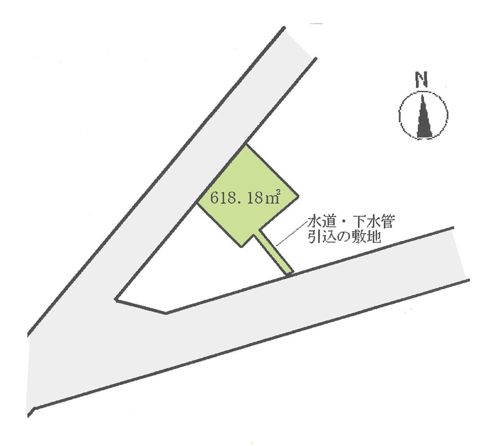 Compartment figure. Land price 36,800,000 yen, Land area 618.18 sq m compartment view