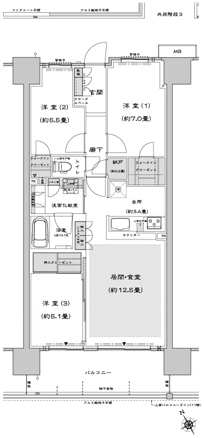 Floor: 3LDK + N + 2WIC, occupied area: 75.66 sq m, Price: TBD