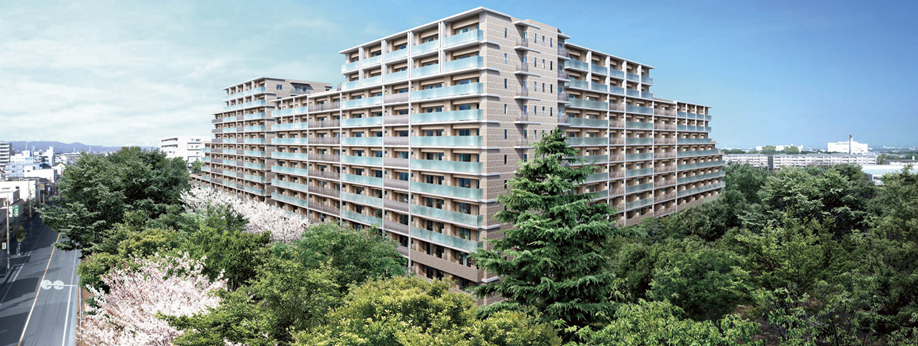 Exterior CG ※ Rendering CG of the web is which was drawn on the basis of the drawings of the planning stage, In fact a slightly different. In addition etc. concerning the appearance of the equipment, It has been omitted on the representation. still, Planting does not indicate a particular season, It does not grow to about Rendering at the time of completion.