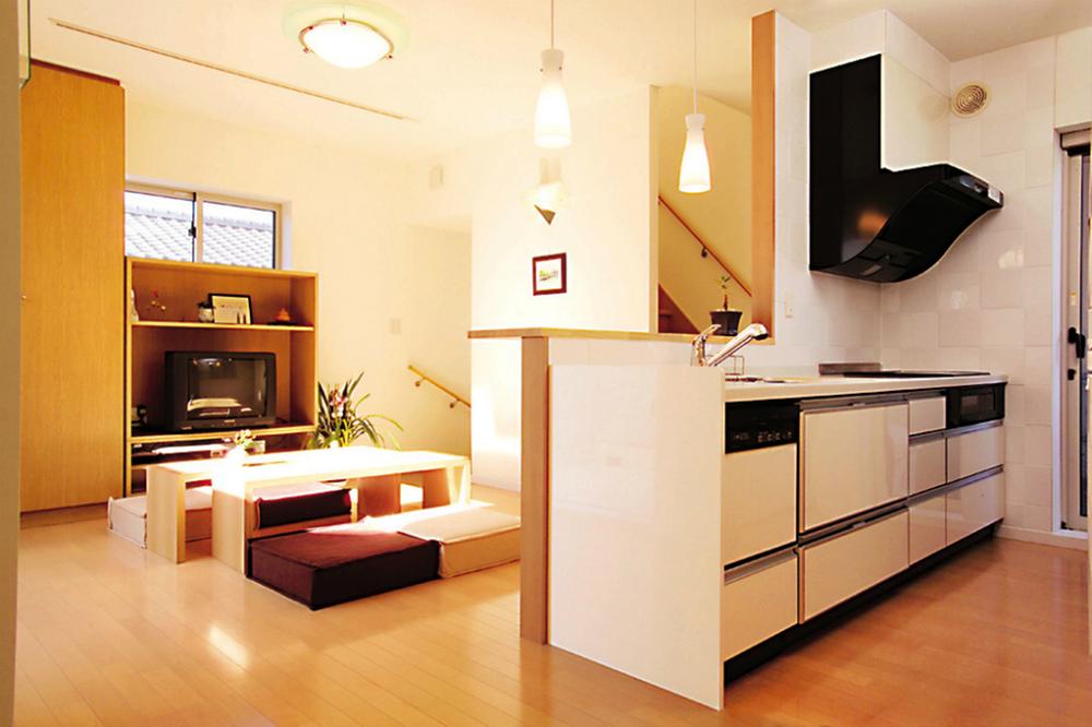 Building plan example (introspection photo). Note: Our example of construction (kitchen)