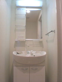 Washroom. Vanity with cleanliness