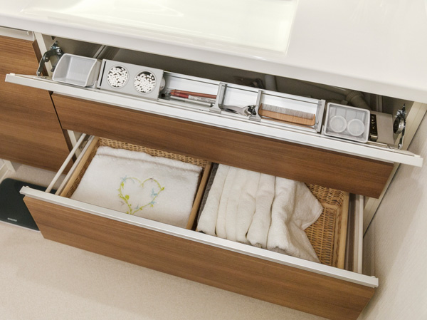 Bathing-wash room.  [Neat storage smart pocket small items] Open under the sink bowl and Pata'. You can clean organize small items that had been placed on the counter until now. Easy to use, Sister easy to pocket.