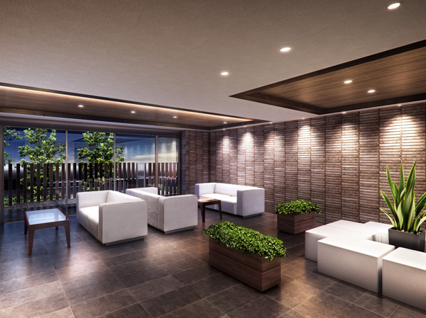 Shared facilities.  [Park Front Entrance Hall Rendering] Entrance Hall of the floor and wall material was as it is continuously, Adopted Sulfur butterfly material to the heavens Trey, Plus the kindness in the space stately. Such as inviting in the morning while they last and guests, Lounge space to be healed in calm atmosphere to feel calm temporary.