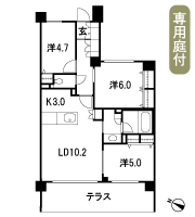 Floor: 3LDK, occupied area: 66.26 sq m