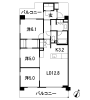 Floor: 3LDK + WTC + SIC, the occupied area: 74.36 sq m