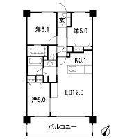 Floor: 3LDK + WIC, the occupied area: 68.64 sq m