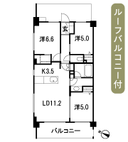 Floor: 3LDK + WIC, the occupied area: 67.94 sq m