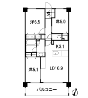 Floor: 3LDK, occupied area: 66.25 sq m
