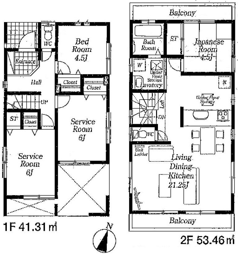 Floor plan. (5 Building), Price 34,800,000 yen, 4LDK, Land area 117.16 sq m , Building area 94.77 sq m