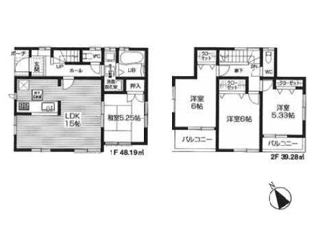Floor plan. Local guide map