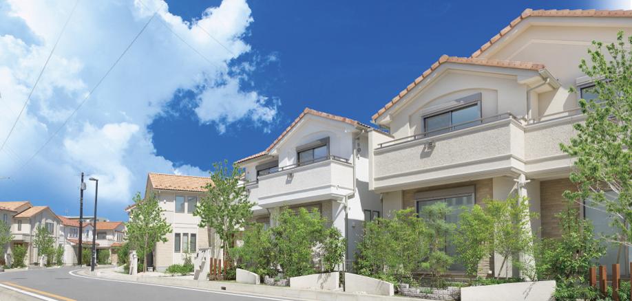 Sale already cityscape photo. Keynote and the tile warm colors, Produce a beautiful mansion of expression that combines a warm and dignified. Exterior of ingenuity is, While one House one House is emit a personality, Have created a beautiful cityscape that unity. (Local district average photos (including pre-sale) ※ 6)