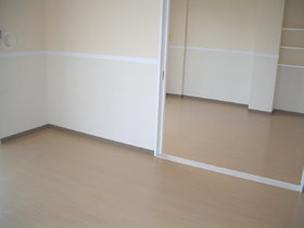 Living and room. There is a partition