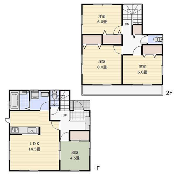 Floor plan. 31,800,000 yen, 4LDK, Land area 119.3 sq m , Building area 97.7 sq m
