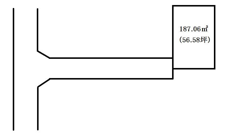 Compartment figure. Land price 11,760,000 yen, Land area 187.06 sq m