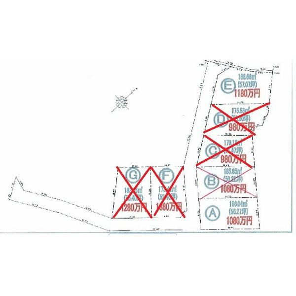 Compartment figure. Land price 10.8 million yen, Land area 186.04 sq m