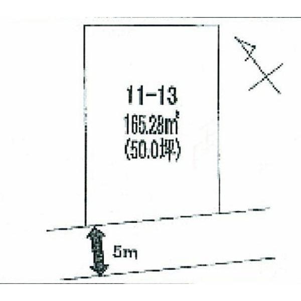 Compartment figure. Land price 10.5 million yen, Land area 165.28 sq m