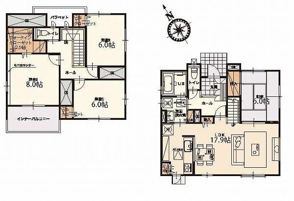 Floor plan. 26,800,000 yen, 4LDK, Land area 231.18 sq m , Building area 107.64 sq m
