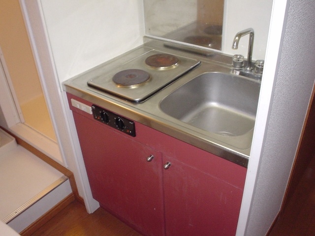 Kitchen. 2 is a neck electric stove in the kitchen.