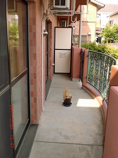 Balcony. Wide balcony