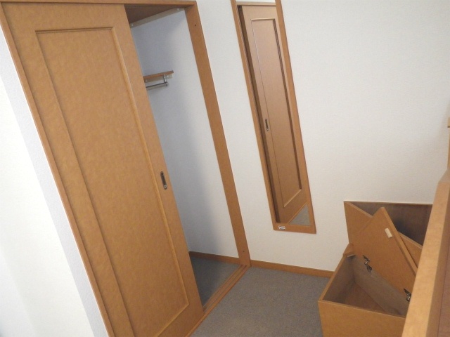 Receipt. A lot of clothes in the closet!