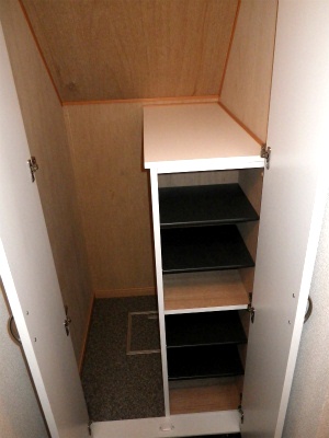 Other Equipment. Shoe storage is also pat!