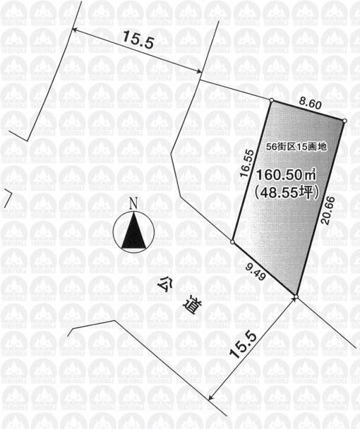 Compartment figure. Land price 19,420,000 yen, Land area 160.5 sq m