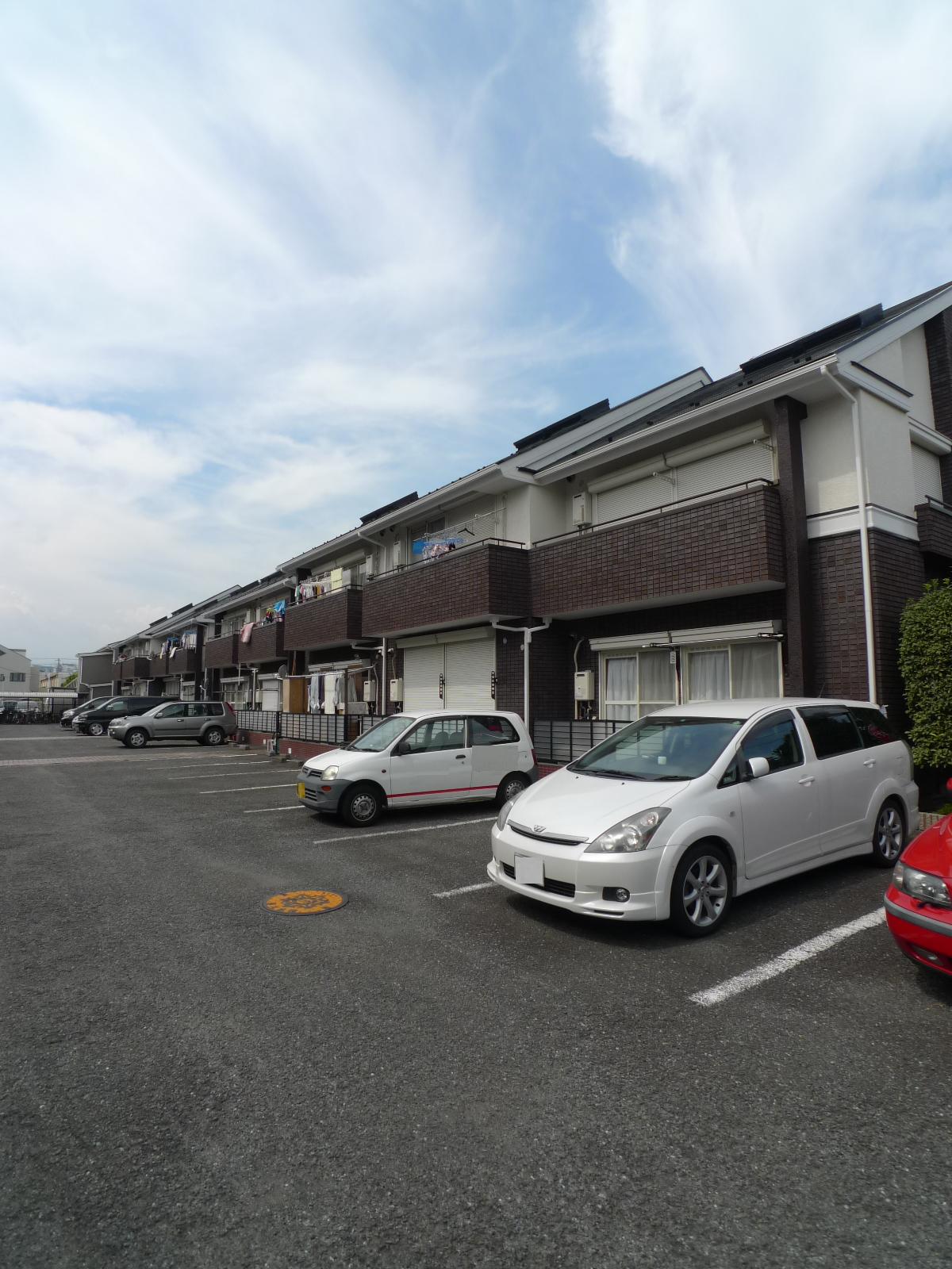Parking lot. Stylish appearance of brick paste