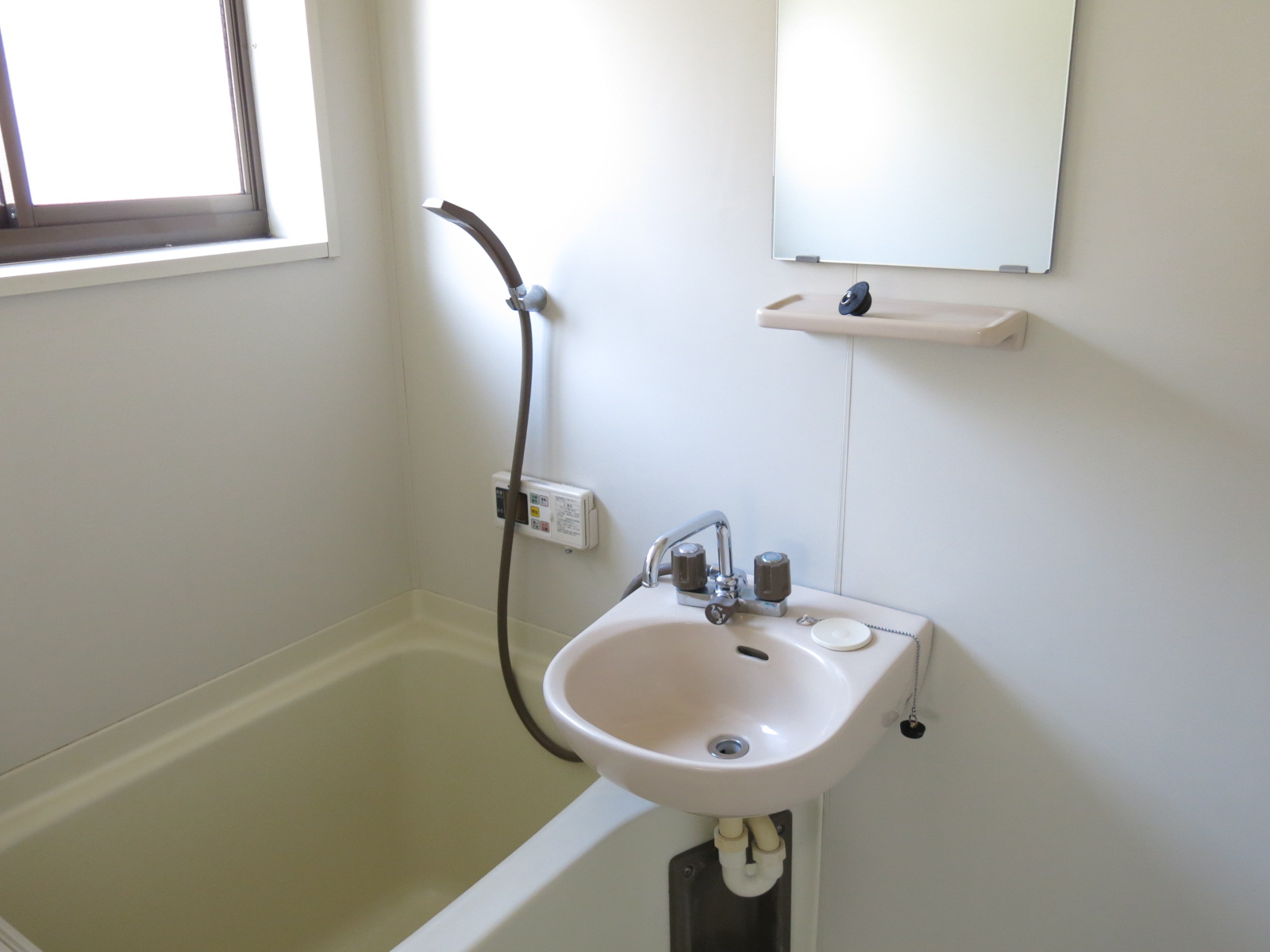 Bath. Washbasin bathroom with a window