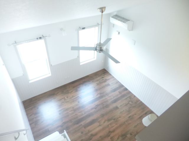 Living and room. It is a view from a loft