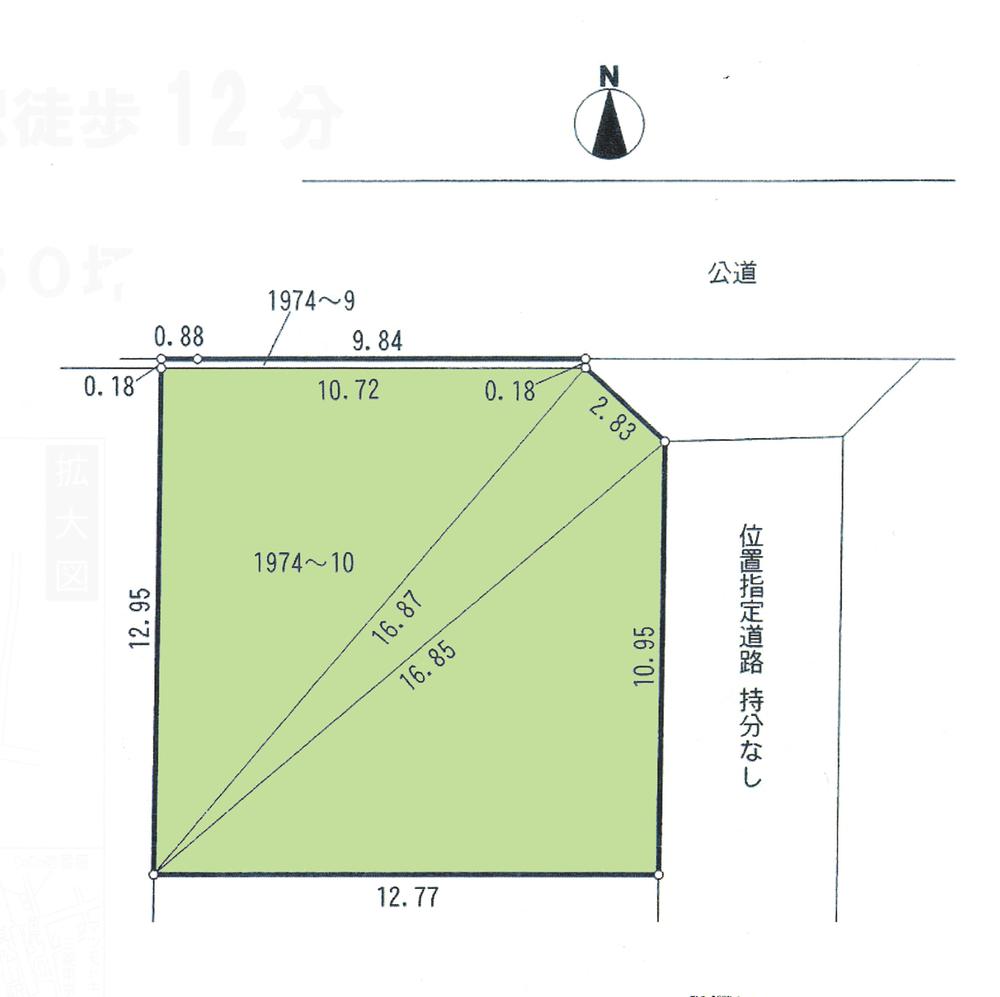 Compartment figure. Land price 12.8 million yen, Land area 165.01 sq m compartment view
