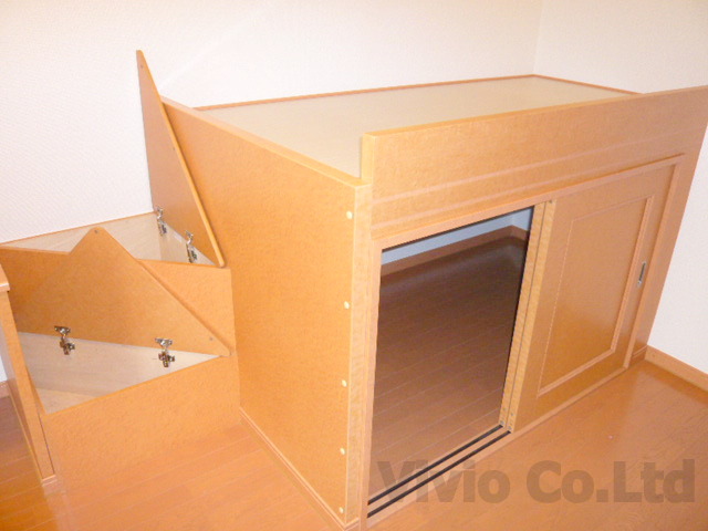 Receipt. Under the bed is a storage space