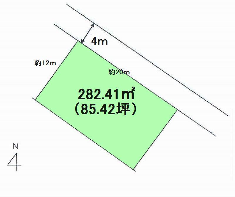 Compartment figure. Land price 8.5 million yen, Land area 282.41 sq m