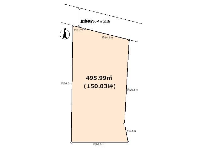 Compartment figure. Land price 24,800,000 yen, Land area 495.99 sq m