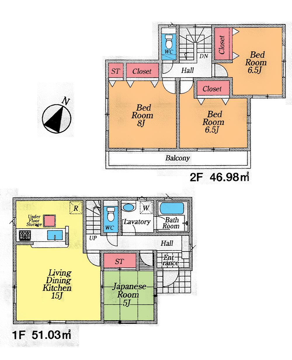 Floor plan. (7 Building), Price 19,800,000 yen, 4LDK, Land area 187.48 sq m , Building area 98.01 sq m