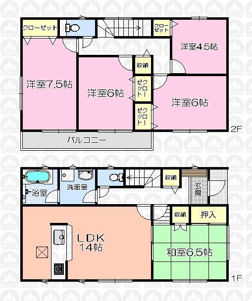 Floor plan. Simple modern appearance! Land 50 square meters or more, Good per sun, No tightness of the neighborhood! 