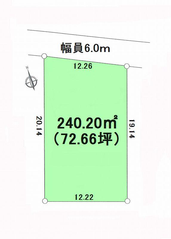 Compartment figure. Land price 11,760,000 yen, Land area 240.2 sq m