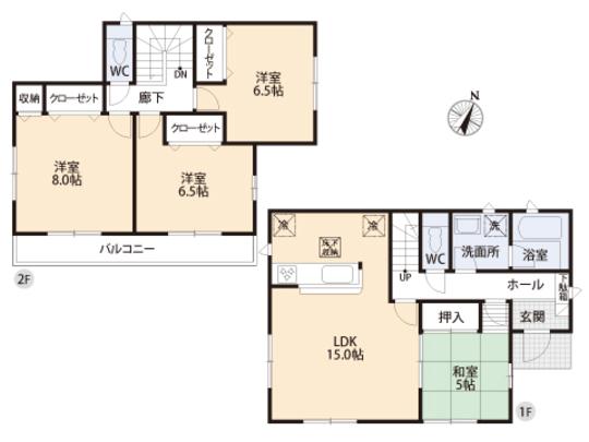 Floor plan. 19,800,000 yen, 4LDK, Land area 187.48 sq m , Building area 98.01 sq m floor plan