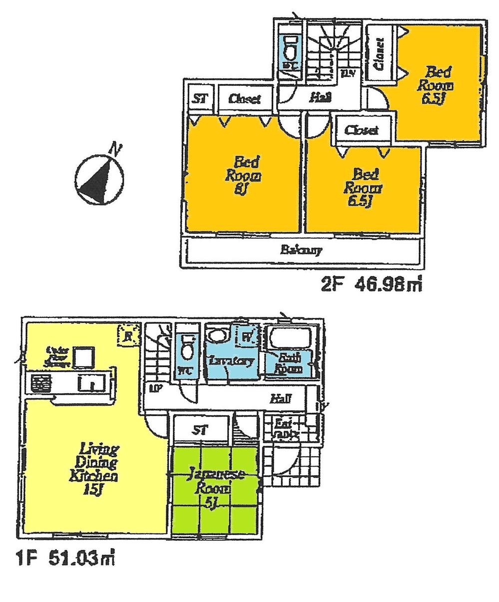 Floor plan. ((7) Building), Price 19,800,000 yen, 4LDK, Land area 187.48 sq m , Building area 98.01 sq m