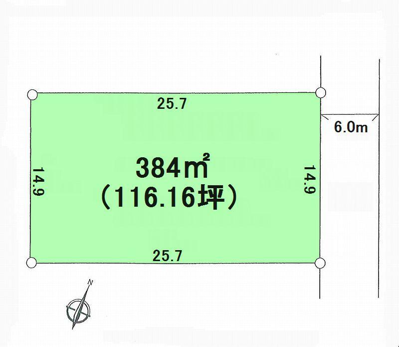 Compartment figure. Land price 33 million yen, Land area 384 sq m